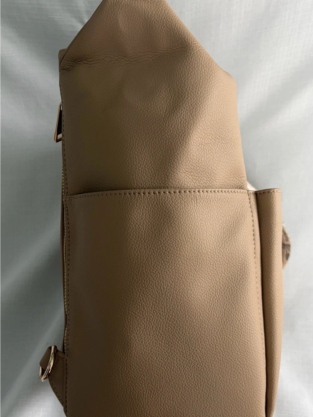 Mina Bae Tan Vegan  Tote with Floral Strap Read description